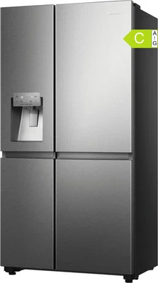HISENSE/GORENJE Hisense Side-by-Side Kühlschrank 632L NoFrost Inox Wasserspender EEK C