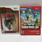 Nintendo Wii Games Super Mario Bros & Legend Of Zelda Lot of 2