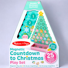 Melissa  Doug Countdown to Christmas Wooden Magnetic Advent Calendar Pink Tree
