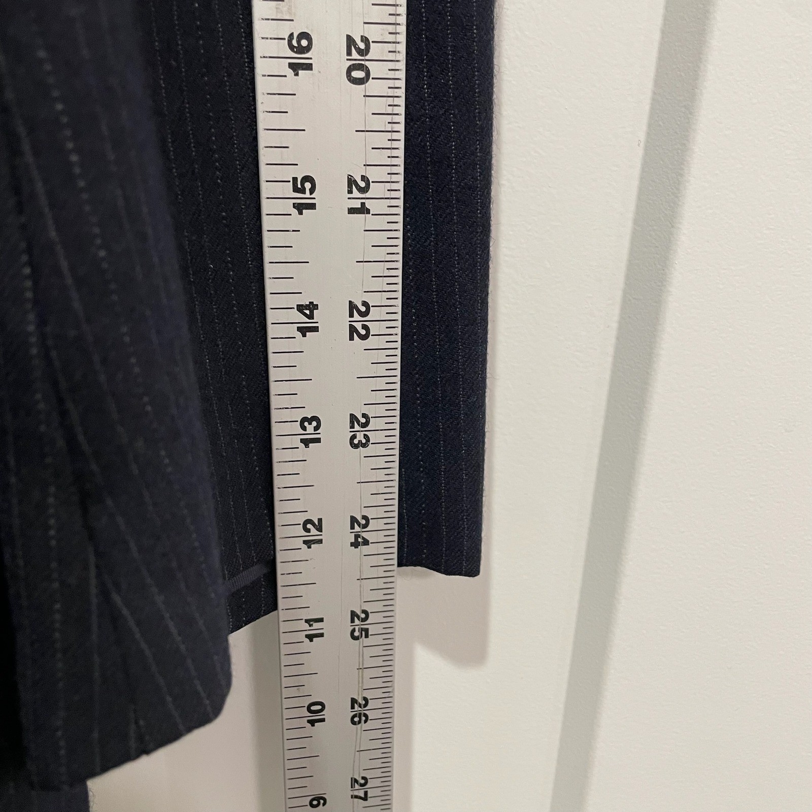 Christian Dior Monsieur Navy Pinstripe Pure Virgin Wool Blazer Sport Coat 36R thumbnail 12