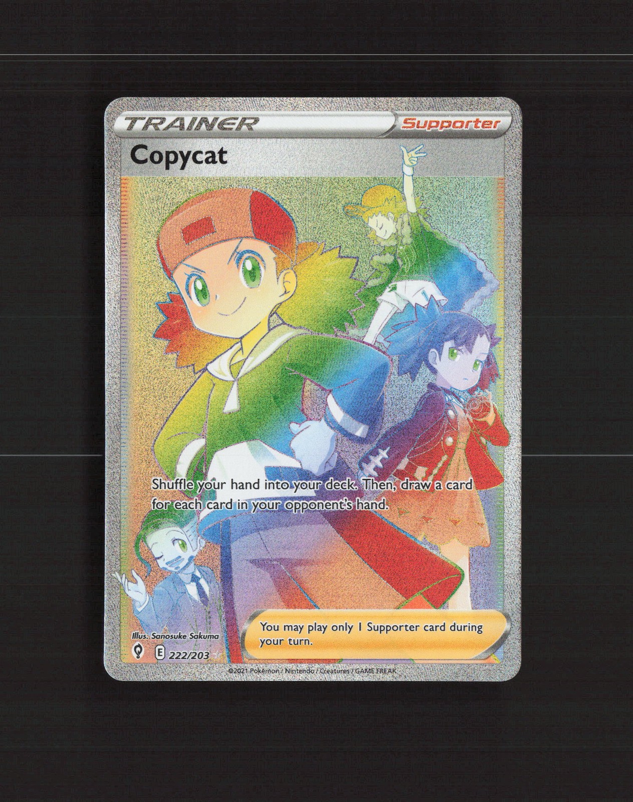 Copycat 222/203 Evolving Skies Full Art Secret Rare Holo Pokemon Card NM