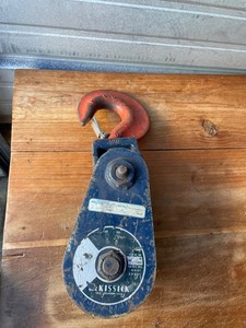 Vintage McKissick 4 Ton 4 1/2” Double Sheave Block & Hook # 408