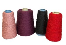 Knitting Machine Yarn x 4 Cones Pink Burgundy Black & Red
