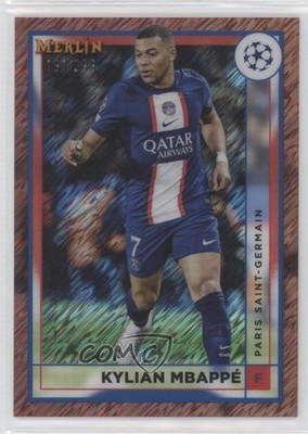 2022 Topps Merlin UEFA Club Competitions 191/299 Kylian Mbappe Mbappé #105 06g0