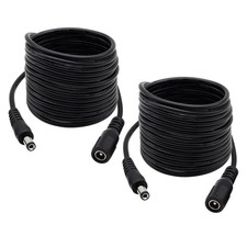 2 PCS 10FT DC Power Extension Cable 5.5mm x 2.1mm Male to Female Plug