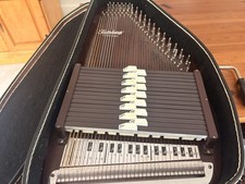 Vintage Oscar Schmidt 15 Chord Autoharp Berkshire Model 15EBH Case Wrench Picks