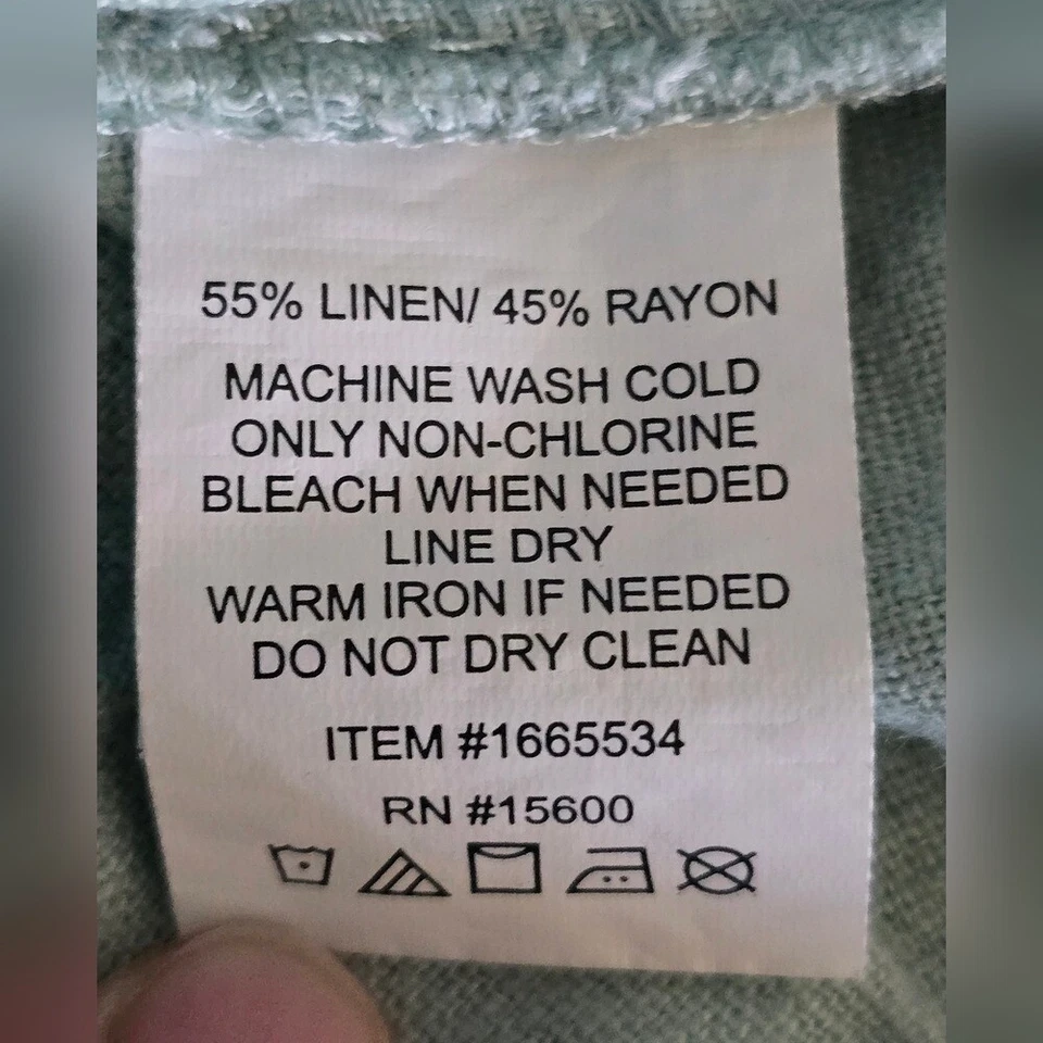 Linen Blend Shorts Elastic Waist Casual Summer Beach Shorts - Image 4 of 4