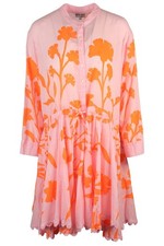 JULIET DUNN LONDON PINK COTTON MINI DRESS 3 UK 12/14