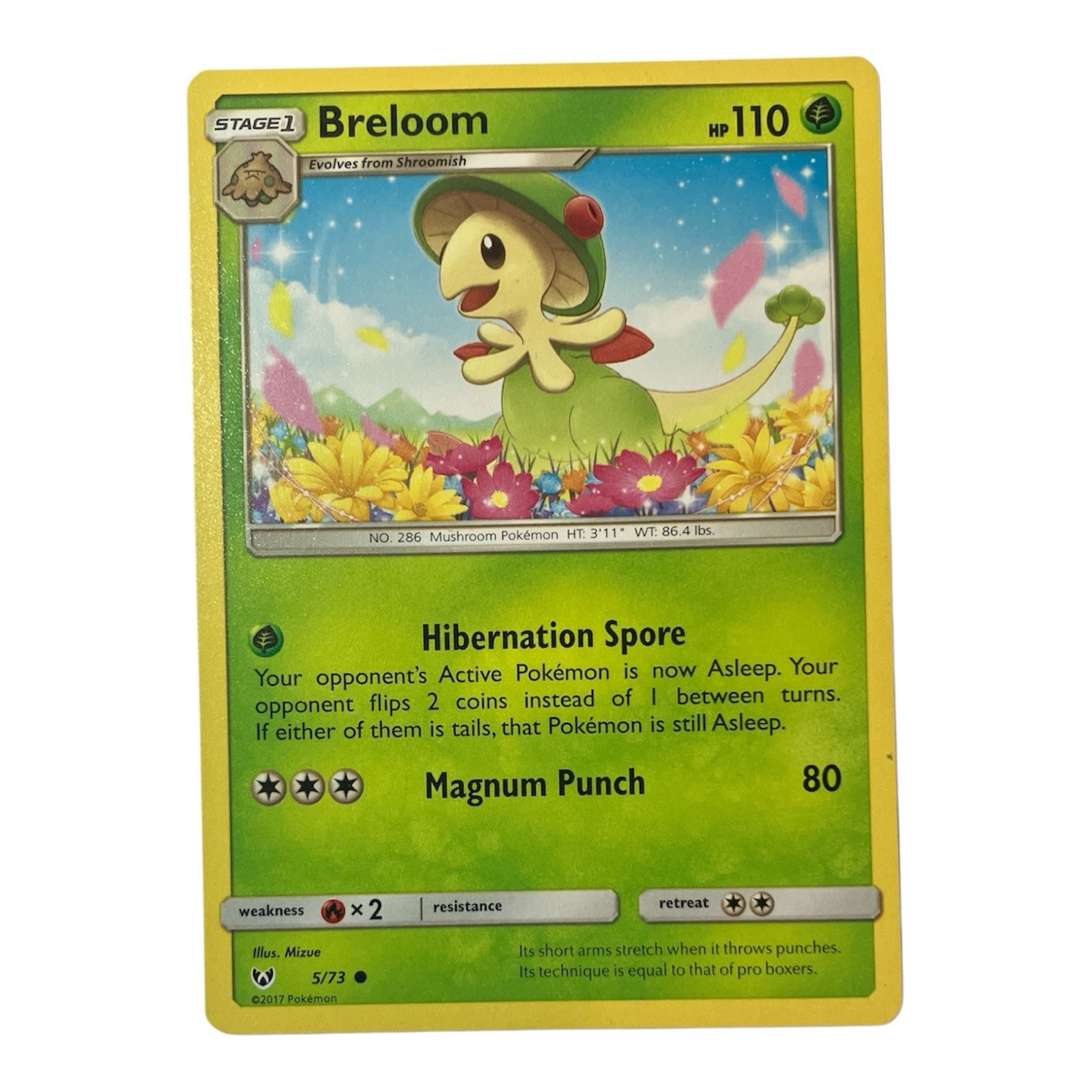 Pokemon Card: Breloom 5/73 Shining Legends Set! EX Illus. Mizue