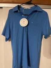 Criquet Men  s 100 Pima Cotton Slim Fit Polo Shirt In Navy SZ S NWT