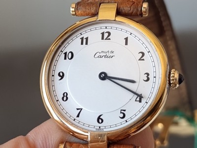 cartier Vandome donna argento 925 placcato oro 20 micron 1988 ref