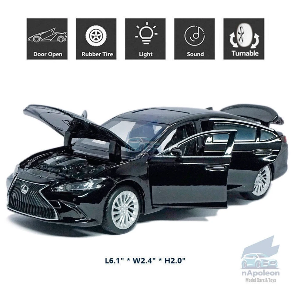 1/32 Black Lexus ES ES300H Model Car Diecast Toy Kids Gift Vehicle Collection - Image 2 of 4