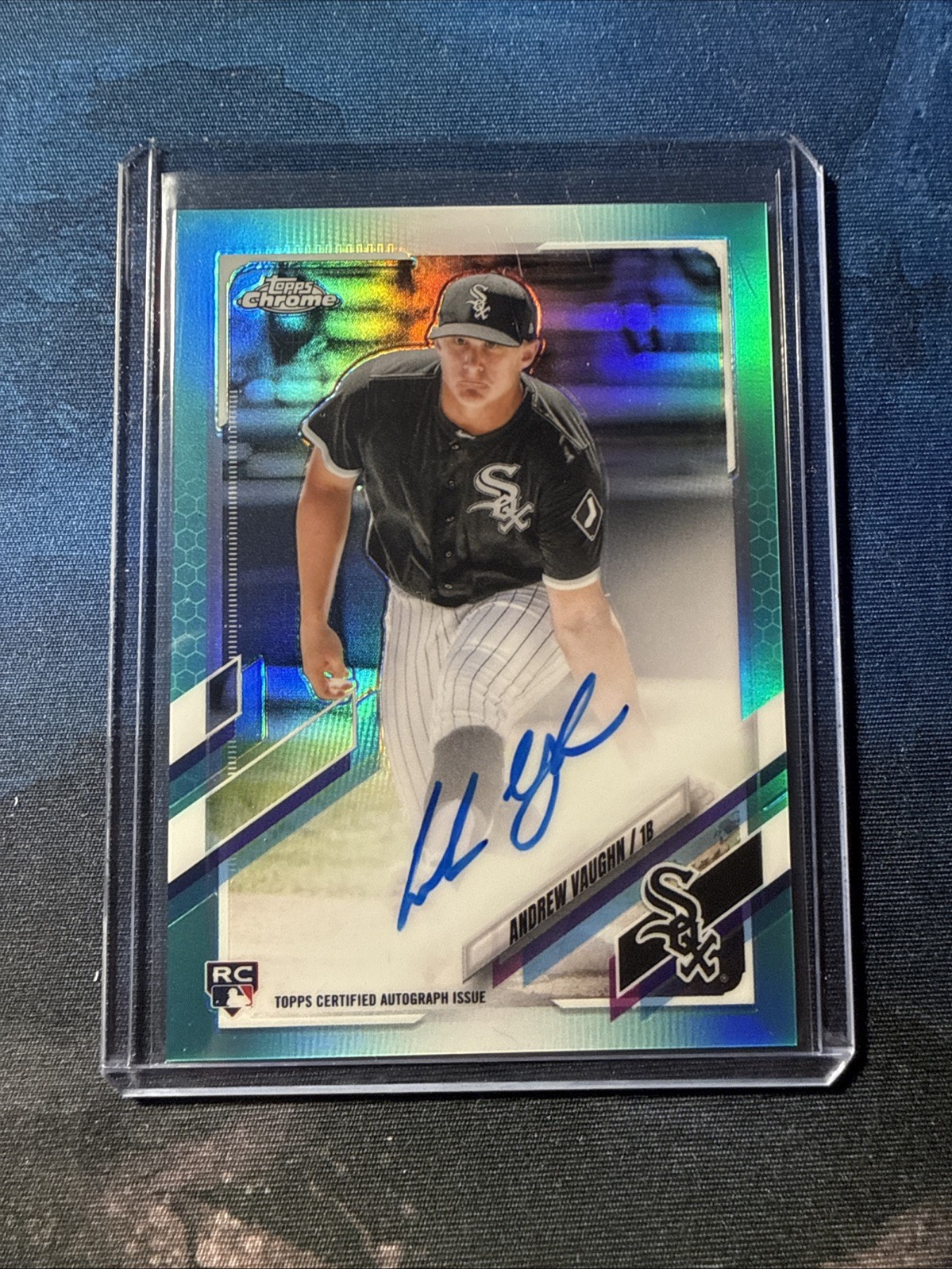 2021 Topps Chrome Andrew Vaughn Aqua Refractor Auto /199 RA-AVA