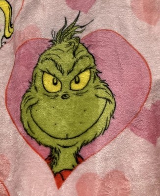 Dr. Seuss The Grinch  Max Cindy Lou Pink Throw Blanket Christmas 50 X 70'' NEW