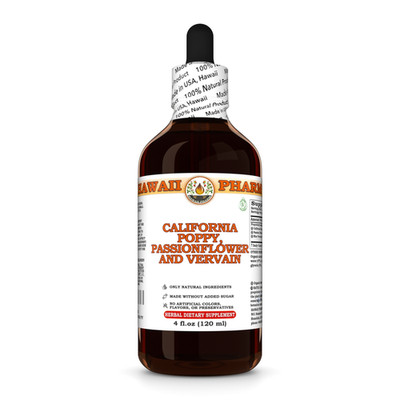California Poppy, Passionflower and Vervain Herbal Formula Liquid Herbal Extract