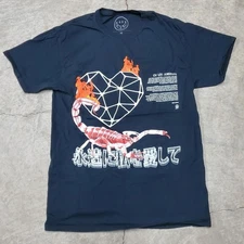 CVLA Scorpion With Heart and Flames Black Graphic T-Shirt