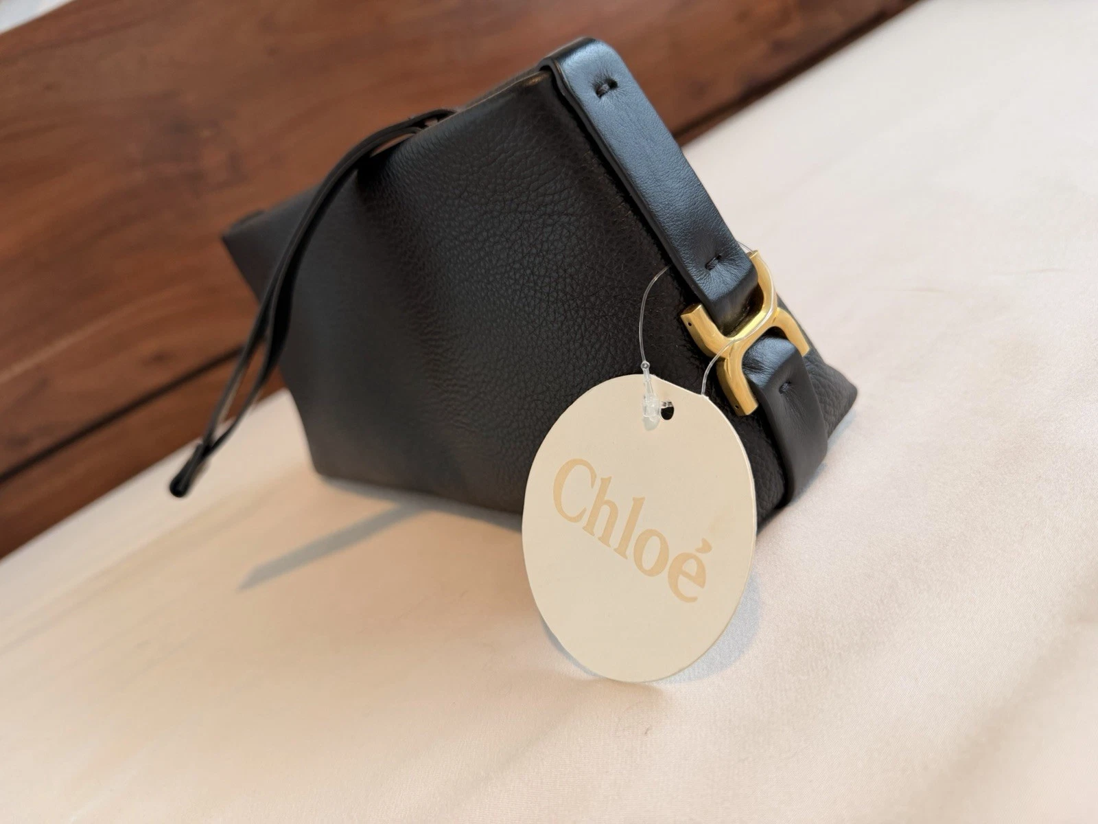 Chloe — NWT Chloe Black Leather Wristlet Clutch Bag