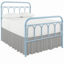 Ruffled Bed Skirt with Split Corners-Dust Ruffle - 14 Drop 100 Microfiber Sof...