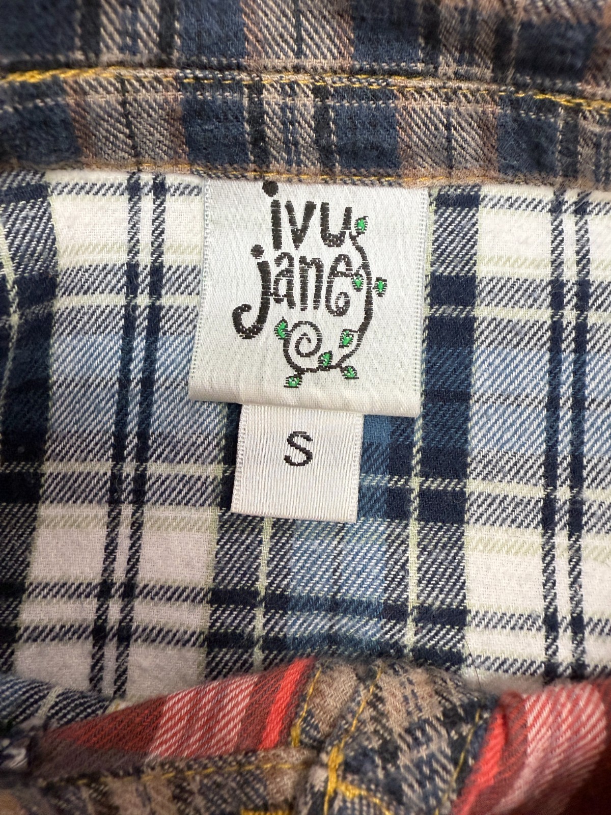 Ivy Jane Patchwork Plaid Button Top Mixed Flannel… - image 2