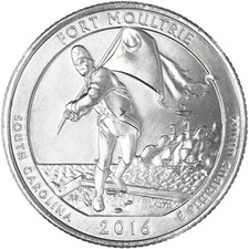 2016 P Parks Quarter ATB Fort Moultrie Monument Choice BU CN-Clad See Pics Z013