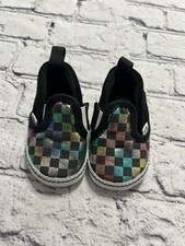 Baby Vans Slip On V Checkerboard Skate Shoe Size US 2.0/EUR 17