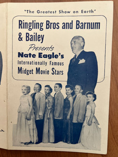 vintage brochure Ringling Bros. & Barnum Bailey famous midget movie stars