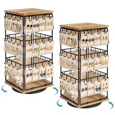 360 Rotating Earring Display Stands for Selling, Earring Rack Display Holder ...