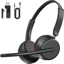 Wireless Headset with Mic Bluetooth 5.4 Headphones with AI Noise-Canceling