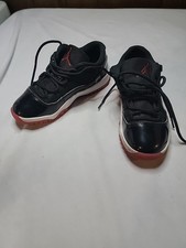 Jordan Air Jordan 11 Retro Low Shoes Youth Size 2Y Black Red Patent FV5116-006