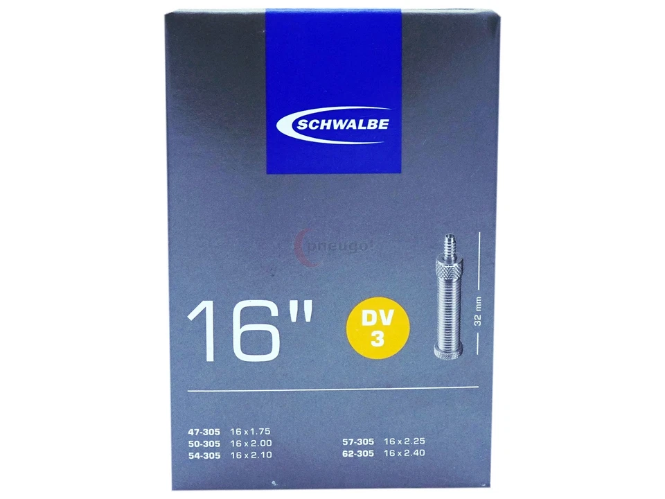 4 x bicycle tube Schwalbe 54-305 (16x2.00) DV 32mm Dunlop valve + tire lever - Image 3 of 4