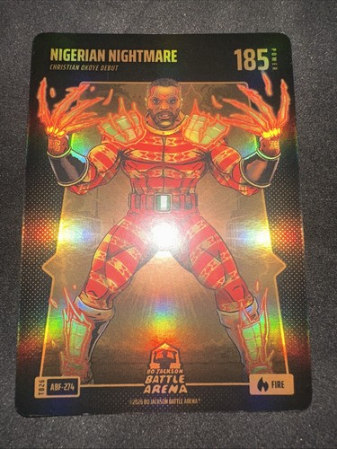 2026 Bo Jackson Battle Arena Tecmo Nigerian Nightmare Fire Foil SSP 185 PWR