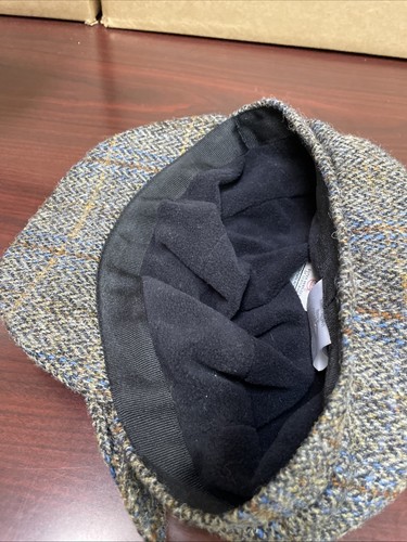 Damen Harris Tweed Baker Boy Cap Zeitungsjunge flache Mütze Fischgrätmuster kariert Größe MD - Bild 8 von 8