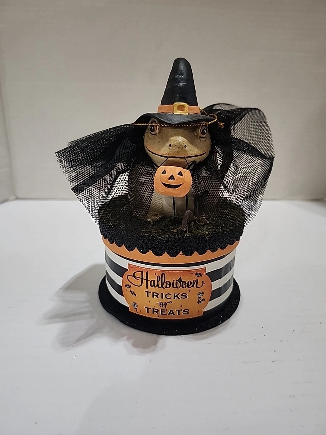 Bethany Lowe Witchy Toad on Box Decoration