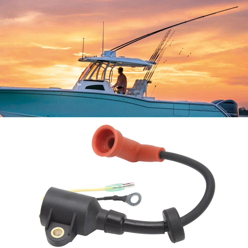 Outboard Ignition Coil Rubber Metal 63V 85570 00 Boat Engine Ignition Coil FF - Image 4 of 4