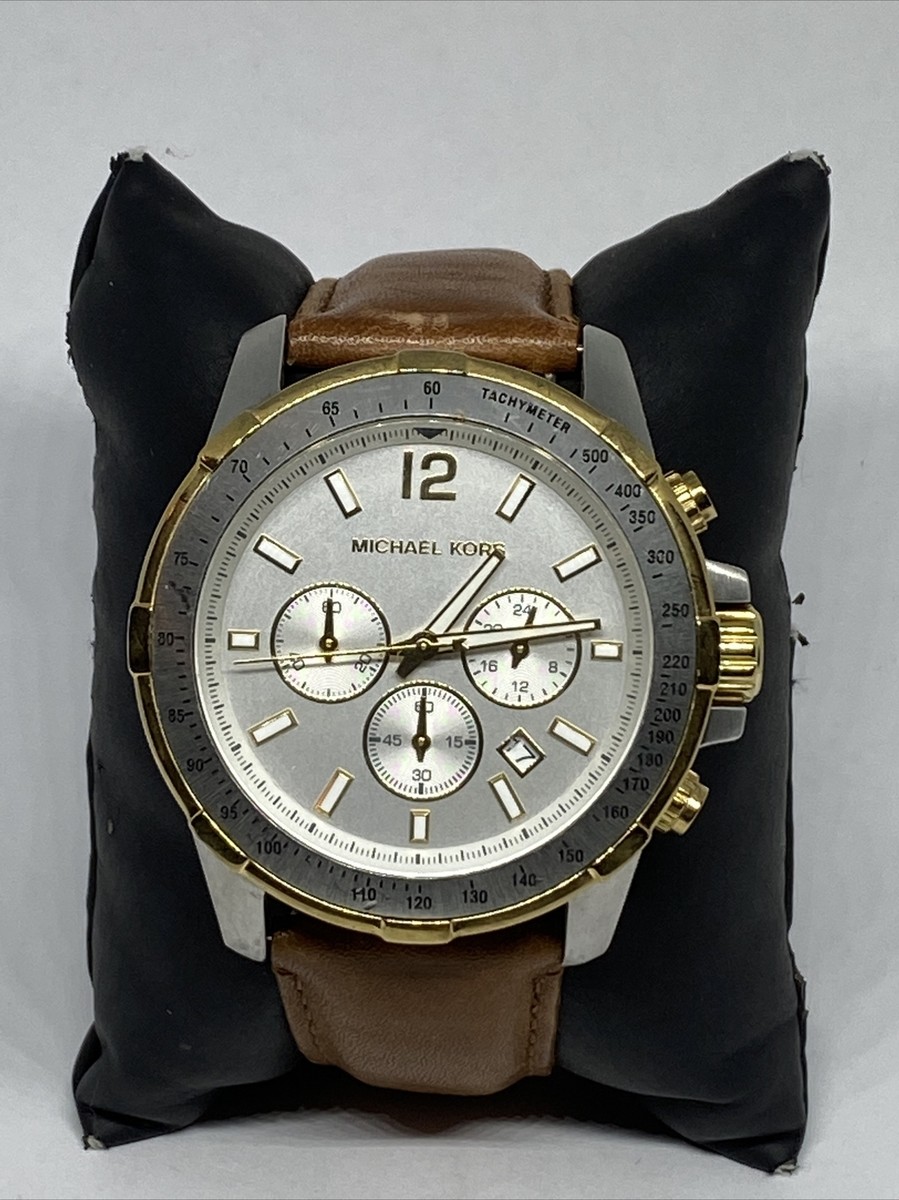 Michael Kors Grayson MK8185 Men's Brown Leather Analog Dial