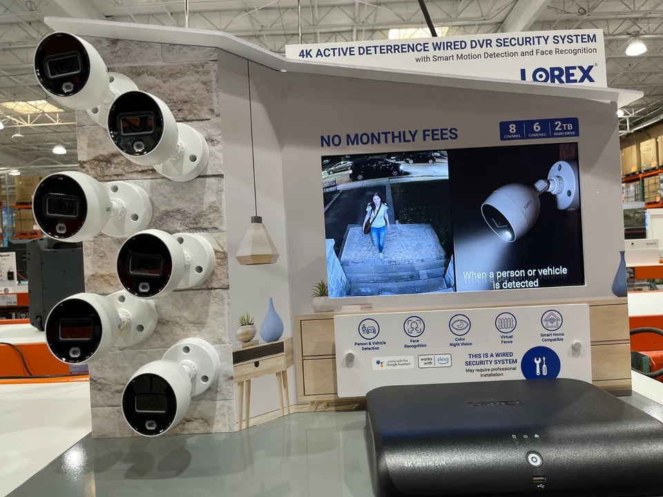 Lorex 4K Ultra HD 8-Channel DVR Security System 6 Active Deterrence Cameras 2TB. - Image 2 of 4
