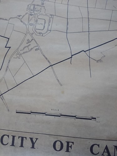 Riesige Plankarte Stadt Cambridge Vintage Old 1964 1976 1980 Enginner Ordnance Survey - Bild 3 von 14
