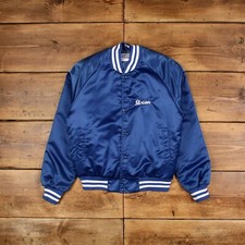 Vintage Chalk Line Varsity Jacket S 90s Bomber Satin Football Soccer USA Made