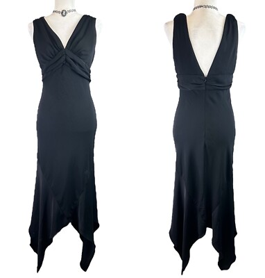 Vintage Y2K Midi Dress Women Sz 10 Fairy Goth 90s Whimsigoth Prom Asymmetrical