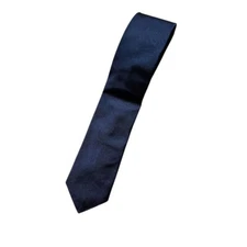 Polo Ralph Lauren Solid 100% Silk Narrow Classic Tie Navy  Made In Italy NWT
