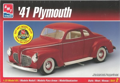 AMT '41 Plymouth Plastic Model Car Kit Scale 1/25 #6184 HR
