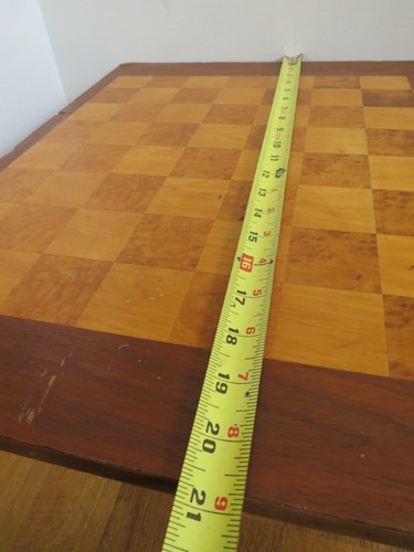 Antikes primitives Schach Schach Schachbrett Hand Intarsien wunderschöne Holzmaserungen Folk - Bild 5 von 8