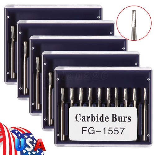 Dental Carbide Burs Tungsten Steel Bur FG 1557 Pear for High Speed Handpiece - Picture 22 of 25