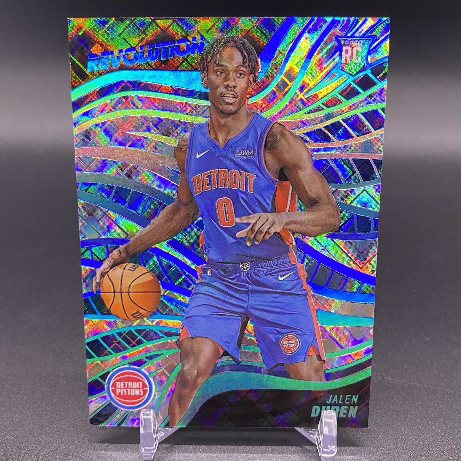 #/99! 🚨2022-23 Panini Revolution Jalen Duren RC Cosmic Pistons Rookie #150