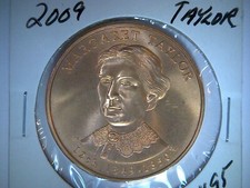 2009  MARGARET TAYLOR  MINT BRONZE MEDAL, 34 mm FIRST SPOUSE BRONZE MEDAL,