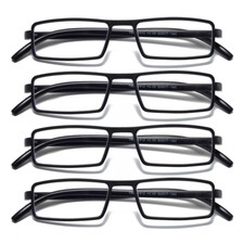 Paquete de 4 Gafas de Lectura para Hombre y Mujer con Bloqueo de Luz Azul