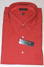 ARROW NECK SZ 15 1/2" MED LONG SLEEVE 34/35 DRESS SHIRT - TERRA - NWT