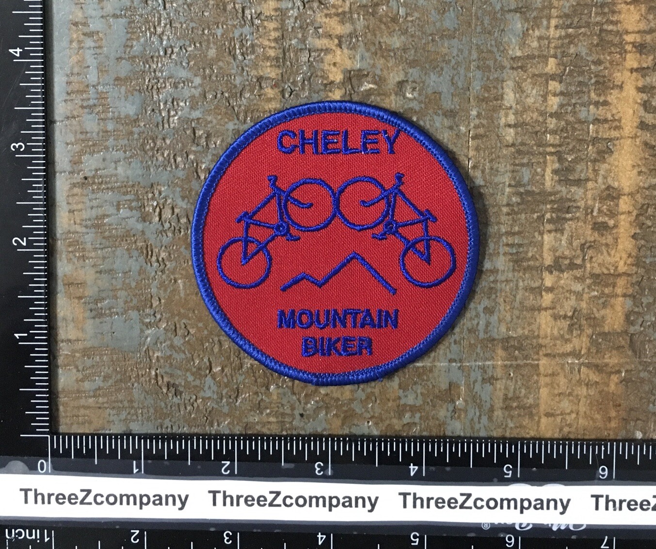 Vintage Cheley Mountain Biker Colorado Trails Iron-On Twill Patch CO