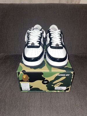 A Bathing Ape Bape Sta Low Black/White Mens Size 11 | eBay