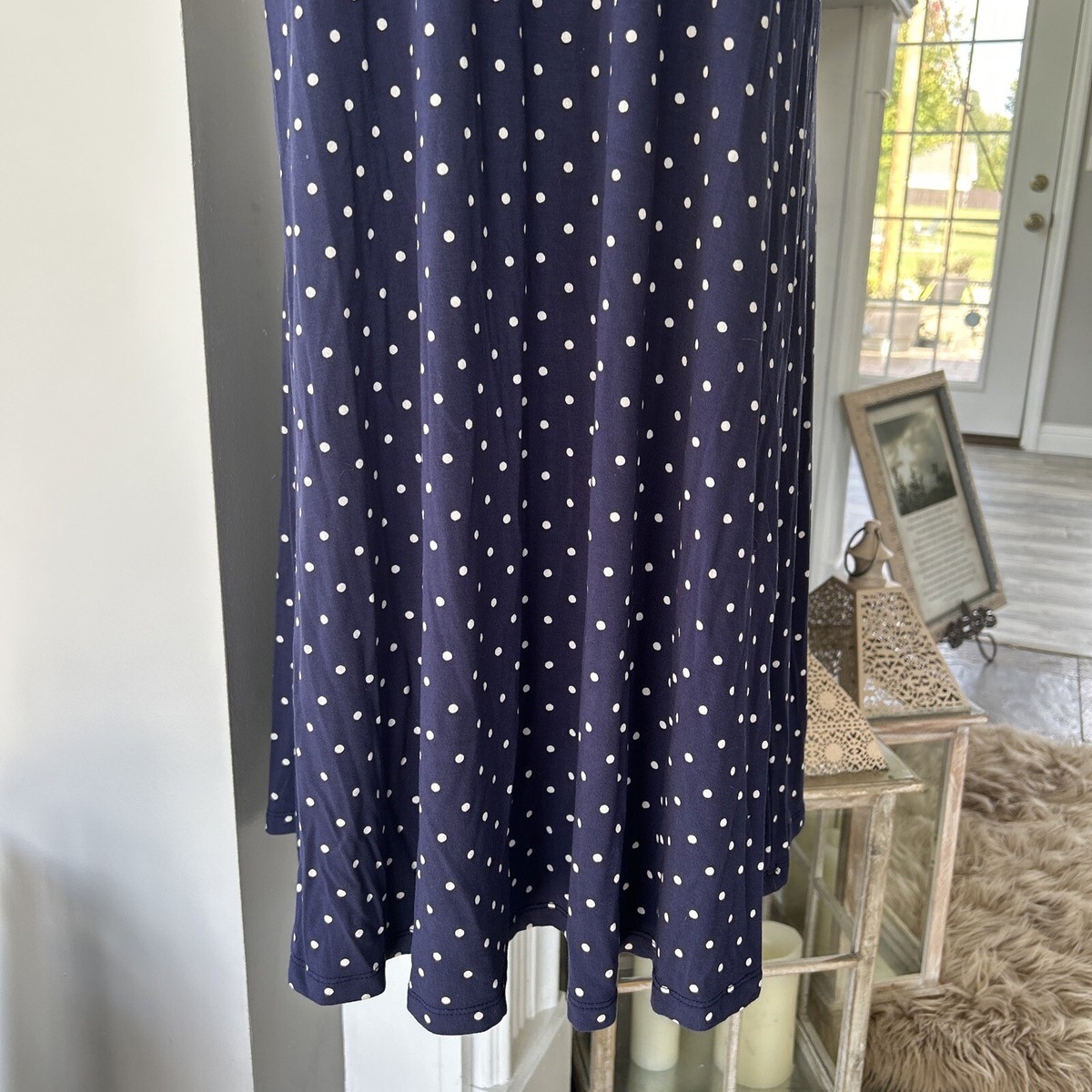 navy blue maxi dress long sleeves Women's Basic Long Sleeve Cotton Dress